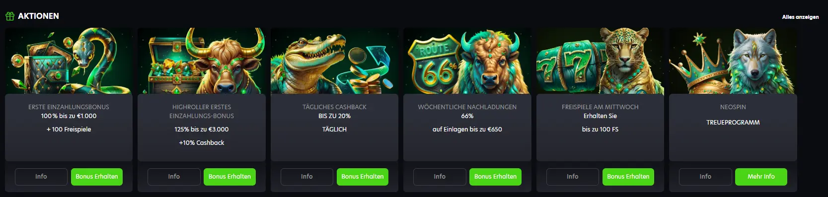 Bonusangebote und Aktionen im NeoSpin Casino